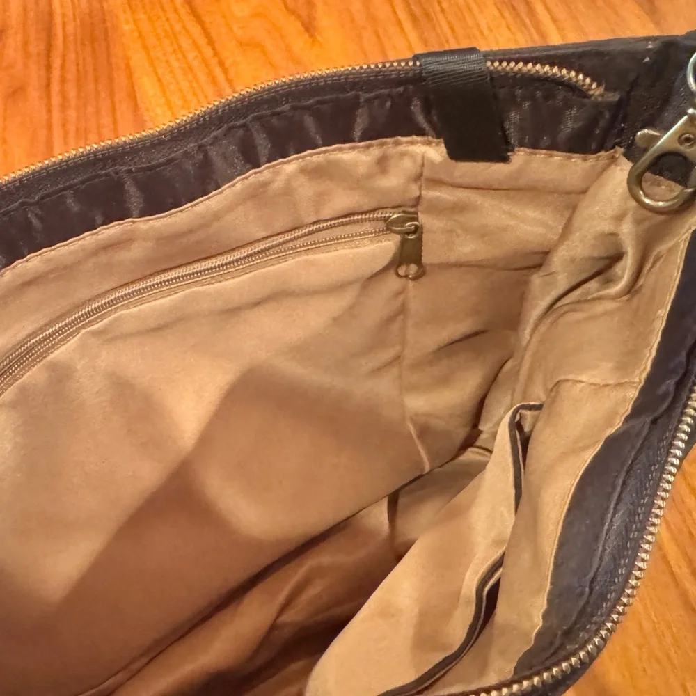 Black Crossbody Bag with Multiple Zippers - Picture 6 of 6